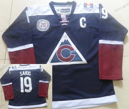 Herren Colorado Avalanche #19 Joe Sakic Reebok 20Th ersatzweise Premier Trikots – Marineblau Blau