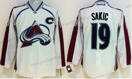 Herren Colorado Avalanche #19 Joe Sakic Trikots – Weiß