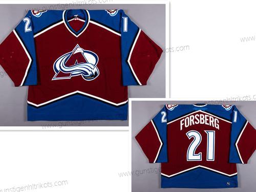 Herren Colorado Avalanche #21 Peter Forsberg Trikots – Rot