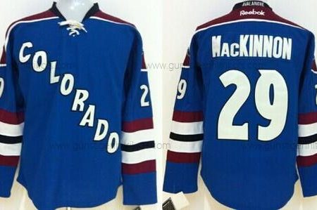 Herren Colorado Avalanche #29 Nathan Mackinnon Ausweichtrikot Trikots – Blau