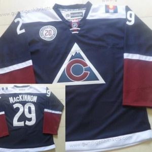 Herren Colorado Avalanche #29 Nathan Mackinnon Reebok 20Th ersatzweise Premier Trikots – Marineblau Blau