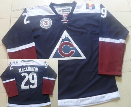 Herren Colorado Avalanche #29 Nathan Mackinnon Reebok 20Th ersatzweise Premier Trikots – Marineblau Blau