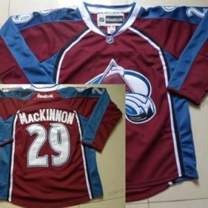 Herren Colorado Avalanche #29 Nathan Mackinnon Trikots – Rot