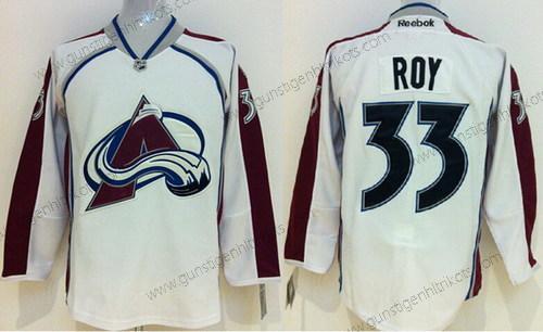 Herren Colorado Avalanche #33 Patrick Roy Trikots – Weiß