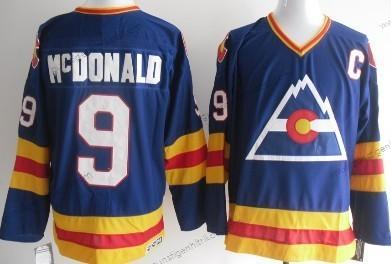 Herren Colorado Avalanche #9 Joey Macdonald Retro CCM Trikots – Blau