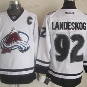 Herren Colorado Avalanche #92 Gabriel Landeskog 2014 Trikots – Weiß