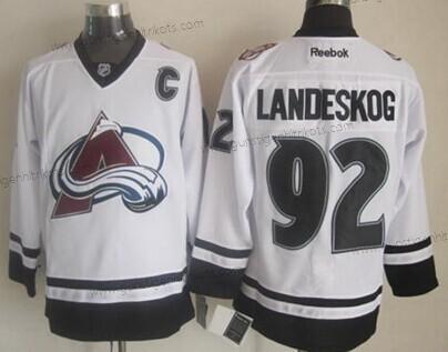 Herren Colorado Avalanche #92 Gabriel Landeskog 2014 Trikots – Weiß