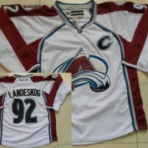 Herren Colorado Avalanche #92 Gabriel Landeskog Trikots – Weiß