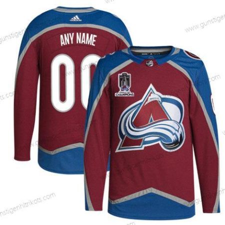 Herren Colorado Avalanche Personalisiertes Avtive Spieler 2022 Stanley Cup Champions Patch Strickerei Trikots – Rot