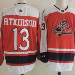 Herren Columbus Blue Jackets #13 Cam Atkinson 2021 Retro Strickerei NHL Trikots – Orange