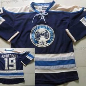 Herren Columbus Blue Jackets #19 Ryan Johansen ersatzweise Premier NHL Reebok Trikots – Marineblau Blau