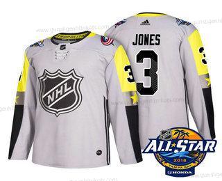 Herren Columbus Blue Jackets #3 Seth Jones 2018 NHL All-Star Strickerei Ice Hockey Trikots – Grau