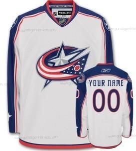 Herren Columbus Blue Jackets Personalisiertes Trikots – Weiß