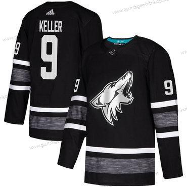 Herren Coyotes #9 Clayton Keller Authentisch 2019 All-Star Strickerei Hockey Trikots – Schwarz