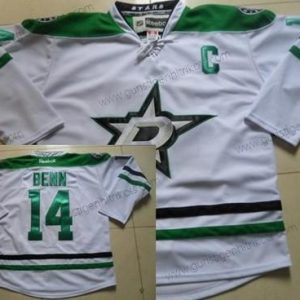 Herren Dallas Stars #14 Jamie Benn 2013 Trikots – Weiß