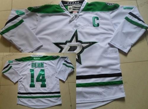 Herren Dallas Stars #14 Jamie Benn 2013 Trikots – Weiß