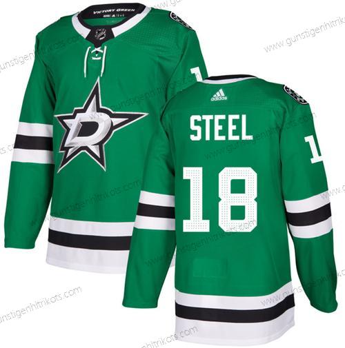 Herren Dallas Stars #18 Sam Steel Strickerei Trikots – Grün