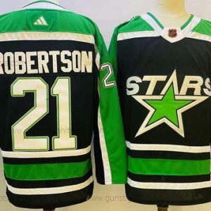 Herren Dallas Stars #21 Jason Robertson 2022 Rückseite Retro Authentisch Trikots – Schwarz