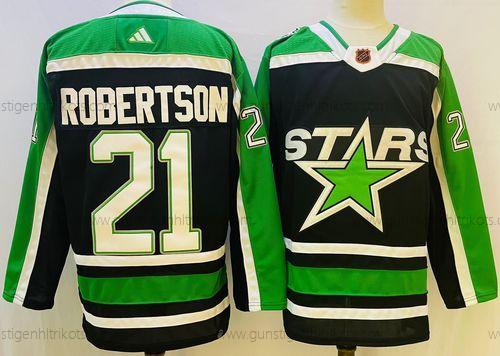 Herren Dallas Stars #21 Jason Robertson 2022 Rückseite Retro Authentisch Trikots – Schwarz