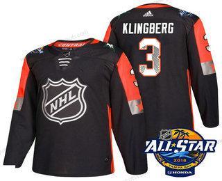 Herren Dallas Stars #3 John Klingberg 2018 NHL All-Star Strickerei Ice Hockey Trikots – Schwarz