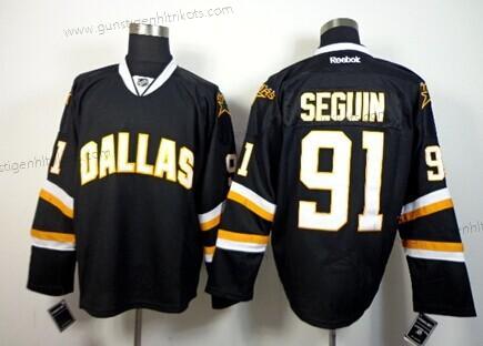 Herren Dallas Stars #91 Tyler Seguin Trikots – Schwarz