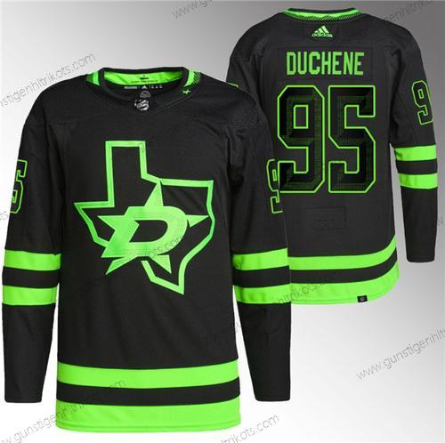 Herren Dallas Stars #95 Matt Duchene Strickerei Trikots – Schwarz