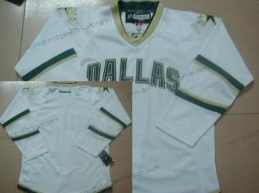 Herren Dallas Stars Leer Trikots – Weiß