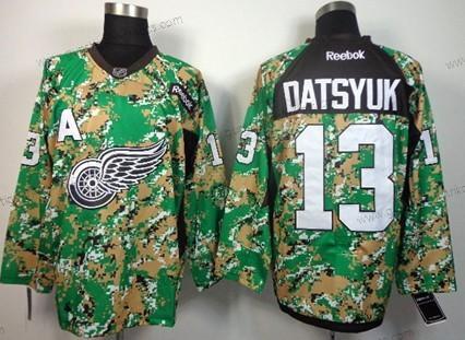 Herren Detroit Red Wings #13 Pavel Datsyuk 2014 Trikots – Tarnfarbe