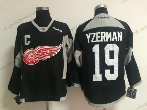 Herren Detroit Red Wings #19 Steve Yzerman 2014 Training Trikots – Schwarz