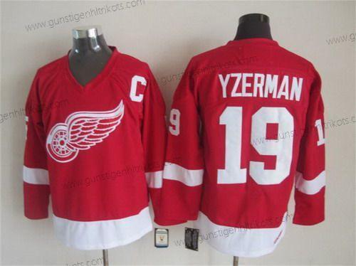 Herren Detroit Red Wings #19 Steve Yzerman CCM Vintage Trikots – Rot