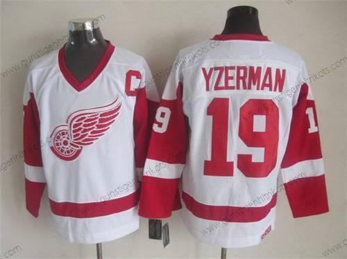 Herren Detroit Red Wings #19 Steve Yzerman CCM Vintage Trikots – Weiß