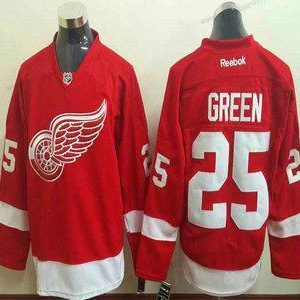 Herren Detroit Red Wings #25 Mike Trikots – Grün Rot