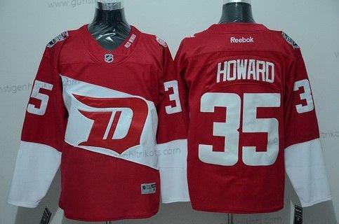 Herren Detroit Red Wings #35 Jimmy Howard Reebok 2016 Stadium Series Team Premier Trikots – Rot