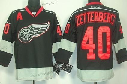 Herren Detroit Red Wings #40 Henrik Zetterberg Ice Trikots – Schwarz