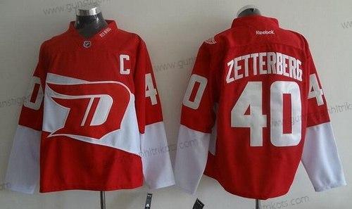 Herren Detroit Red Wings #40 Henrik Zetterberg Reebok 2016 Stadium Series Team Premier Trikots – Rot