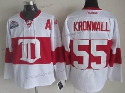 Herren Detroit Red Wings #55 Niklas Kronwall Winter Klassisch Trikots – Weiß