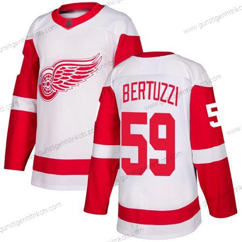 Herren Detroit Red Wings #59 Tyler Bertuzzi Road Authentisch Strickerei Hockey Trikots – Weiß