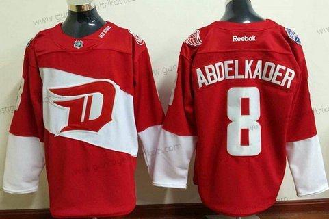 Herren Detroit Red Wings #8 Justin Abdelkader Reebok 2016 Stadium Series Team Premier Trikots – Rot