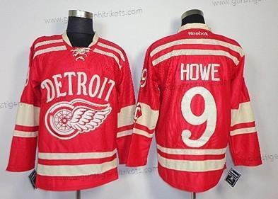 Herren Detroit Red Wings #9 Gordie Howe 2014 Winter Klassisch Trikots – Rot