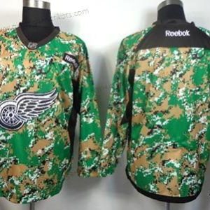 Herren Detroit Red Wings Leer 2014 Trikots – Tarnfarbe