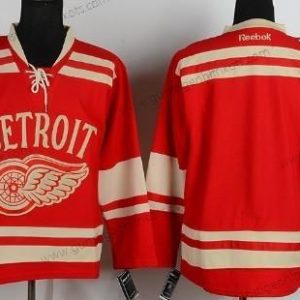 Herren Detroit Red Wings Leer 2014 Winter Klassisch Trikots – Rot