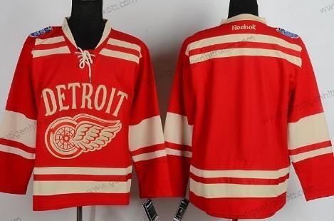 Herren Detroit Red Wings Leer 2014 Winter Klassisch Trikots – Rot