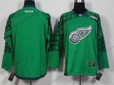 Herren Detroit Red Wings Leer 2016 St. Patrick’S Day Hockey Trikots – Grün