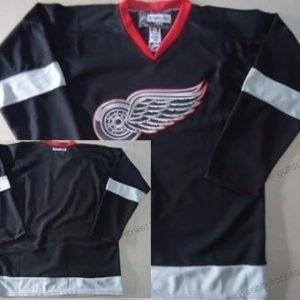 Herren Detroit Red Wings Leer Ice Trikots – Schwarz