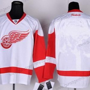 Herren Detroit Red Wings Leer Trikots – Weiß