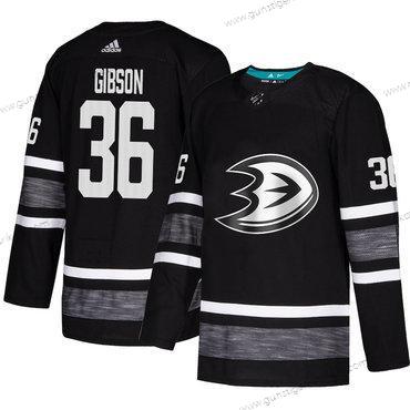 Herren Ducks #36 John Gibson Authentisch 2019 All-Star Strickerei Hockey Trikots – Schwarz