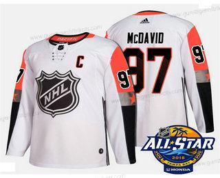 Herren Edmonton Oilers #97 Connor Mcdavid 2018 NHL All-Star Strickerei Ice Hockey Trikots – Weiß