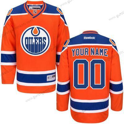 Herren Edmonton Oilers Personalisiertes Reebok Premier ersatzweise Trikots – Orange