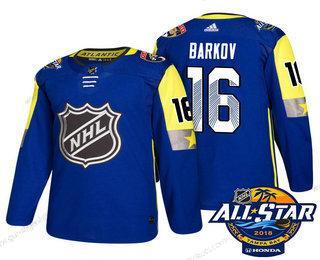 Herren Florida Panthers #16 Aleksander Barkov 2018 NHL All-Star Strickerei Ice Hockey Trikots – Blau