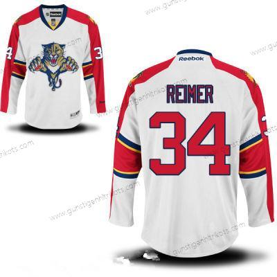 Herren Florida Panthers #34 Premier Auswärtstrikots Hockey Trikots – Weiß